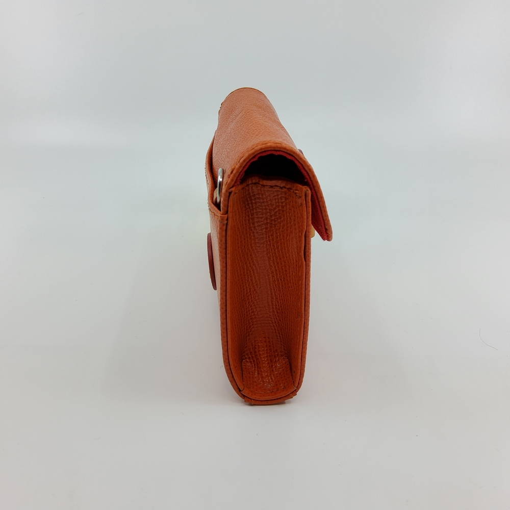 Dooney & Bourke Orange Leather Wallet with Tan Tab - Picture 5 of 12